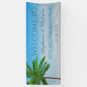 トロピカルビーチサマー50周年結婚記念日 横断幕 (縦)