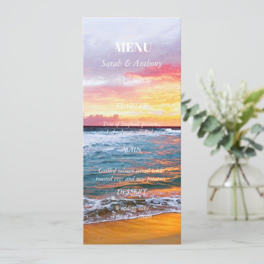 トロピカルビーチサマー シーサイドウェディングフード メニュー (スタンド正面)