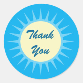 トロピカルビーチサンキューステッカー ラウンドシール