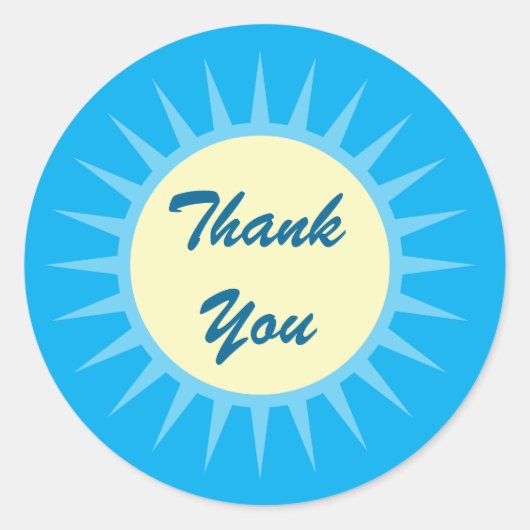 トロピカルビーチサンキューステッカー ラウンドシール (正面)