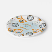 トロピカルビーチサングラスボーイ誕生日 ペーパープレート (アングル)