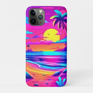 トロピカルビーチサンセットアート iPhone 11 PROケース