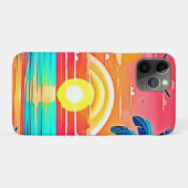 トロピカルビーチサンセットウィズレインボー Case-Mate iPhoneケース (裏面(横))