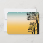 トロピカルビーチサンセットサンキュー結婚ズ 招待状 (裏面)