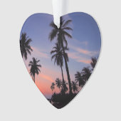 トロピカルビーチサンセットサンデイトフォトカスタム オーナメント (正面)
