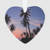 トロピカルビーチサンセットサンデイトフォトカスタム オーナメント (正面)