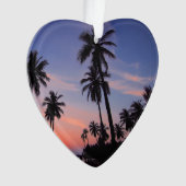 トロピカルビーチサンセットサンデイトフォトカスタム オーナメント (正面)