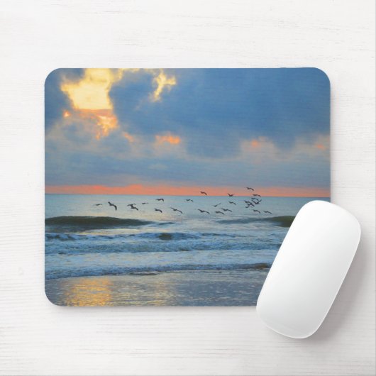 トロピカルビーチサンセットシーニックスカイ海シーグルス マウスパッド (マウス)