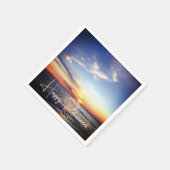 トロピカルビーチサンセットハッピーリタイアカスタムメント スタンダードカクテルナプキン (角)