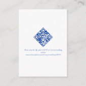 トロピカルビーチサンセットハネムーンファンドカップルのシャワー エンクロージャーカード (裏面)