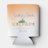 トロピカルビーチサンセットハネムーンファンド カップルシャワー 缶クーラー (裏面)