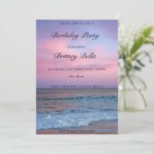 トロピカルビーチサンセットバースデーパーティーへの招待 招待状 (スタンド正面)