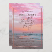 トロピカルビーチサンセットバースデーパーティーへの招待 招待状 (正面/裏面)