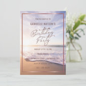 トロピカルビーチサンセットバースデーパーティーへの招待 招待状 (スタンド正面)