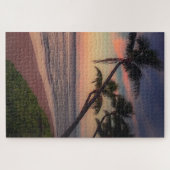 トロピカルビーチサンセットパームズ ジグソーパズル (横)