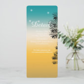 トロピカルビーチサンセットパームツリー詳細結婚ズ 招待状 (スタンド正面)