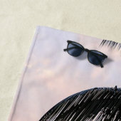 トロピカルビーチサンセットパーム ビーチタオル (インサイチュ)