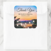 トロピカルビーチサンセットラ結婚イツありがとう スクエアシール (バッグ)