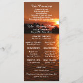 トロピカルビーチサンセット結婚式 プログラム (裏面)