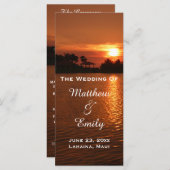 トロピカルビーチサンセット結婚式 プログラム (正面/裏面)