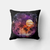 トロピカルビーチサンセット クッション (裏面)