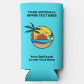 トロピカルビーチサンセット スリム缶クーラー (裏面)