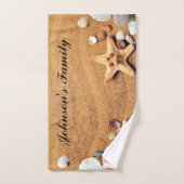 トロピカルビーチサンドシーシェルズカスタムバスタオルS バスタオルセット (ハンドタオル)