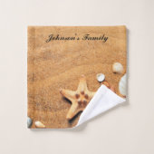 トロピカルビーチサンドシーシェルズカスタムバスタオルS バスタオルセット (ウォッシュタオル)