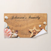 トロピカルビーチサンドシーシェルズカスタムバスタオルS バスタオルセット (ハンドタオル)