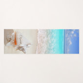 トロピカルビーチサンドシーシェル ヨガマット (正面(横))