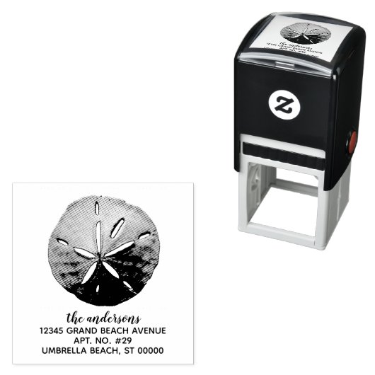 トロピカルビーチサンドドルファミリー差出人住所 セルフインキングスタンプ (インサイチュ)