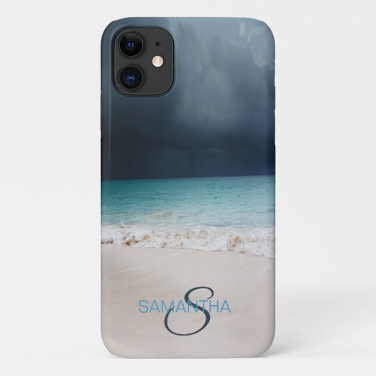 トロピカルビーチショアサンドモノグラム Case-Mate iPhoneケース (裏面)