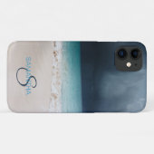 トロピカルビーチショアサンドモノグラム Case-Mate iPhoneケース (裏面(横))