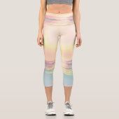 トロピカルビーチシーサンカラフルサマー カプリレギンス (正面)