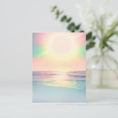 トロピカルビーチシーサンカラフルサマー シーズンポストカード (スタンド正面)