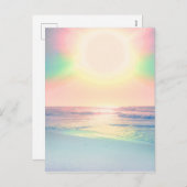 トロピカルビーチシーサンカラフルサマー シーズンポストカード (正面/裏面)