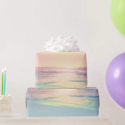 トロピカルビーチシーサンカラフルサマー ラッピングペーパー (パーティーギフト)