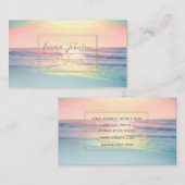 トロピカルビーチシーサンカラフルサマー 名刺 (正面/裏面)