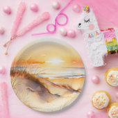 トロピカルビーチシーサンド海コーストサンセット ペーパープレート (パーティー)