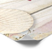 トロピカルビーチシーシェモダンルボホベイビーシャワー ポスター (角)