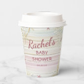 トロピカルビーチシーシェモダンルボホベイビーシャワー 紙コップ (裏面)