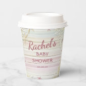 トロピカルビーチシーシェモダンルボホベイビーシャワー 紙コップ (正面)