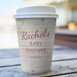 トロピカルビーチシーシェモダンルボホベイビーシャワー 紙コップ