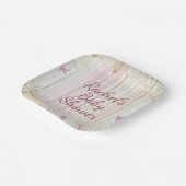 トロピカルビーチシーシェルベビーシャワーボホシック ペーパープレート (傾斜あり)