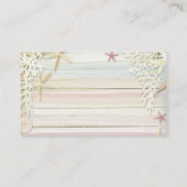 トロピカルビーチシーシェルベビーシャワーレジストリ エンクロージャーカード (裏面)