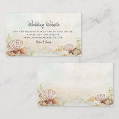 トロピカルビーチシーシェル結婚ズコースト エンクロージャーカード (正面/裏面)