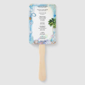 トロピカルビーチシーシェル結婚式 プログラムファン ハンドファン (裏面)