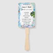 トロピカルビーチシーシェル結婚式 プログラムファン ハンドファン (正面)