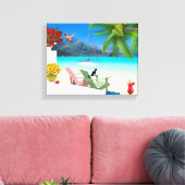 トロピカルビーチシーンキャンバスプリント キャンバスプリント (インサイチュ (リビング))