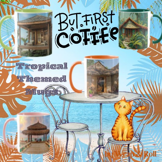 トロピカルビーチシーンマググ マグカップ